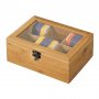 Бамбукова кутия за чай, снимка 1 - Кутии за съхранение - 39448063