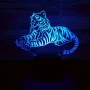 Холограмна 3D LED лампа Тигър-дистанционно управление 16 цвята+други режими на управление, снимка 3