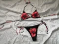 Нов комплект дамски бански от две части с принт цветя хибискус р-р M, L, снимка 8