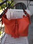 Страхотна дамска чанта и портмоне в оранжев цвят , снимка 8