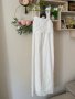 Нова дълга елегантна бяла рокля за всякакъв повод с декорация 3Д орнаменти памук полиестер , снимка 6