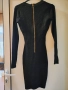 Черна стилна рокля рипс-плетиво S размер!, снимка 2