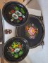 Лот ръчно рисувани метални подноси СССР , снимка 1