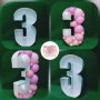 Обемни кухи цифри за пълнене с балони или цветя, снимка 17