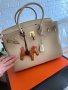 чанта Ермес Биркин 35см*Hermès Birkin 35 White Clemence Gold Hardware, снимка 6