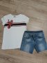 Сет тениска и къси дънкови панталони размер S , снимка 2