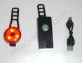 Комплект фар и стоп за велосипед, LED, интегрирани батерии, USB, снимка 2