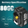 Нова 18V 6.0Ah батерия за Makita LXT BL1860B с LED индикатор за инструмент, снимка 4