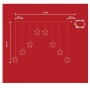 Декоративна коледна LED завеса, Звезди, 184 крушки , снимка 4