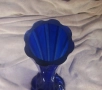 Висока стъклена синя ваза 57.5 сантиметра, снимка 6