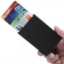 Алуминиев картодържател черен за безконтактни карти, снимка 1 - Портфейли, портмонета - 41958880