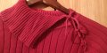 Нов червен пуловер поло дамски M размер, снимка 3