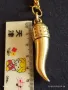 Красив ключодържател амулет рог метален стилен дизайн 37397, снимка 4