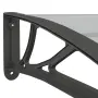vidaXL Навес за врата, черен, 350x100 см, поликарбонат, снимка 6