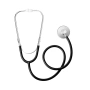Медицински стетоскоп, класически, едностранен, черен, снимка 1