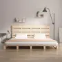 vidaXL Рамка за легло без матрак 200x200 см масивна чамова дървесина, снимка 3
