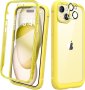 Калъф за телефон Diaclara, предназначен за iPhone 15 (лимоненожълт)