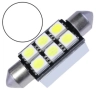 КРУШКА C5W 12V 39MM 6LED SMD БЯЛА, снимка 1