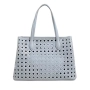 Модерна дамска чанта с перфорация, снимка 1