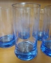 6 големи чаши синьо стъкло, снимка 2