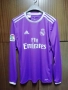Real Madrid Ronaldo Away 2016 2017 Adidas Long Sleeve L/S Purple оригинална тениска фланелка екип, снимка 2