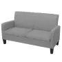 vidaXL Двуместен диван, 135х65х76 см, светлосив, снимка 1