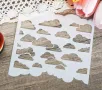 Облак облаци небе стенсил шаблон за спрей за торта украса Scrapbooking, снимка 3