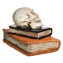 Halloween / Хелоуин декорация – череп върху книги с LED, 19x15x15 см_1256070, снимка 3