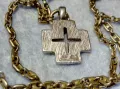 СРЕБЪРЕН КРЪСТ 925 с БЯЛА ПОЗЛАТА и ЕМАЙЛ ИТАЛИЯ с СРЕБЪРНА ВЕРИЖКА СРЕБРО 925 с ЖЪЛТА ПОЗЛАТА 49967, снимка 3