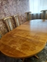 Трапезна маса от масив със шест стола, снимка 1