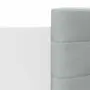 vidaXL Рамка за легло с табла и LED осветление, бяла, 90x200 см, снимка 9