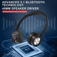 Нови Безжична слушалка с микрофон за компютър, 5.2 Bluetooth с микрофон , снимка 2 - Слушалки и портативни колонки - 41573780