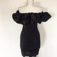 ЛИКВИДАЦИЯ! Празнична елегантна черна рокля с воали  Avin Alessa, снимка 3 - Рокли - 25514949