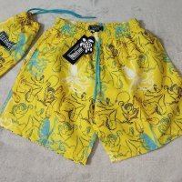 VILEBREQUIN 2023 нови мъжки бански панталонки шорти жълти с рисувани октоподи , снимка 2 - Бански - 40453607
