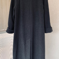 Дълго дизайнерско палто ANNA K вълна 80%, снимка 6 - Палта, манта - 44649815