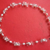 Колие гердан естествени перли и камъни , снимка 4 - Бижутерийни комплекти - 40427275
