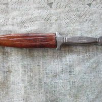 Стар нож/кама/ с кожена ножница, снимка 1 - Ножове - 34195239