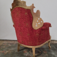 Кралско бароково кресло, снимка 8 - Дивани и мека мебел - 44574143