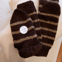 Ръчно плетени мъжки чорапи от вълна, размер 45, снимка 1 - Мъжки чорапи - 44550833
