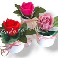 Последни бройки! Пъстри малки букетчета с ароматни сапунени рози, снимка 2 - Декорация за дома - 44395935