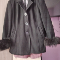 Черно палто, снимка 1 - Палта, манта - 36157123