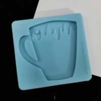 Голяма чаша за кафе мляко силиконов молд форма фондан шоколад смола гипс украса декор, снимка 1 - Форми - 31583361