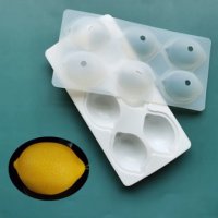 3D 6 бр лимон лимони 2 части силиконов молд форма мус фондан шоколад гипс , снимка 1 - Форми - 41830462