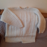 Вълнена плетена блуза, снимка 1 - Блузи с дълъг ръкав и пуловери - 36045987