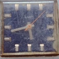 Стар часовник ЛУЧ 23 КАМЪКА с позлатени цифри и стрелки за колекция - 26092, снимка 2 - Други ценни предмети - 34790458