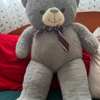 Плюшена сива мечка , снимка 1 - Плюшени играчки - 41618822