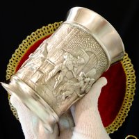 Чаша,халба от калай Веселата кръчма. , снимка 6 - Антикварни и старинни предмети - 41693320