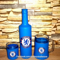 Подарък за фен на Челси (Chelsea)- Бутилка с херметическа тапа, снимка 1 - Футбол - 44839135