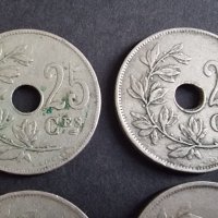 Монети . Белгия. 25 цента. От 1920 до 1923 година включително. , снимка 3 - Нумизматика и бонистика - 40969762