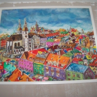 "Цветен град" картина на худ. Десислава Илиева, снимка 8 - Картини - 36109762